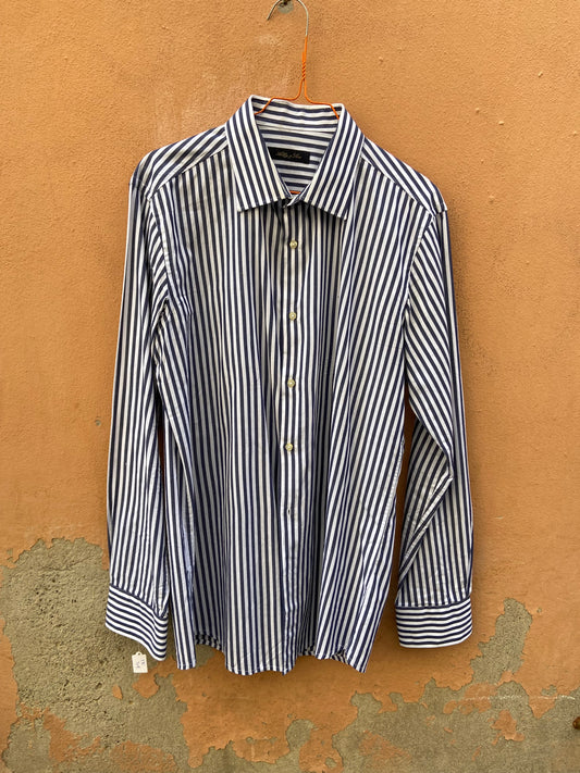 Camicia righe blu larghe