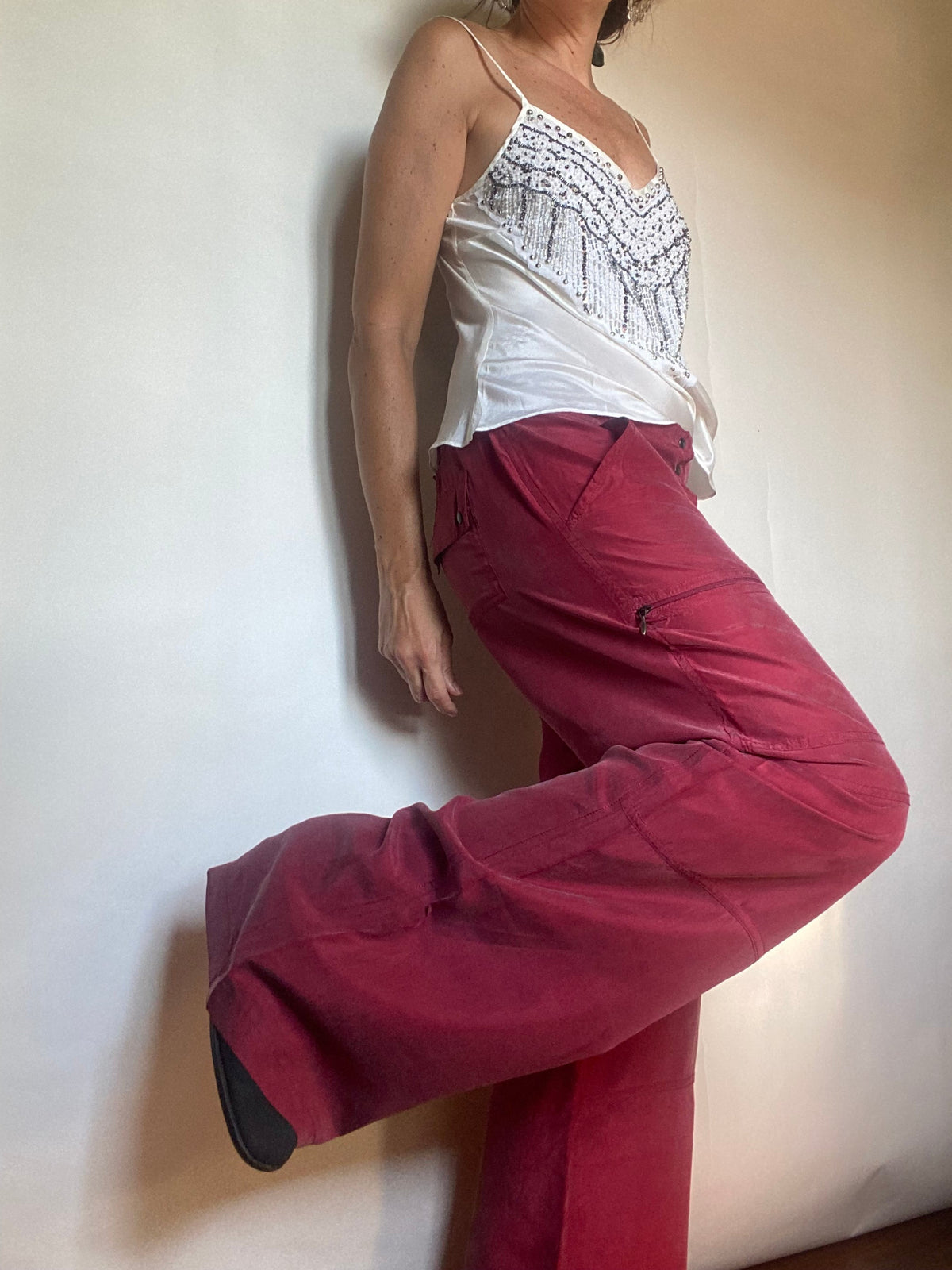 Motivi pantalone seta