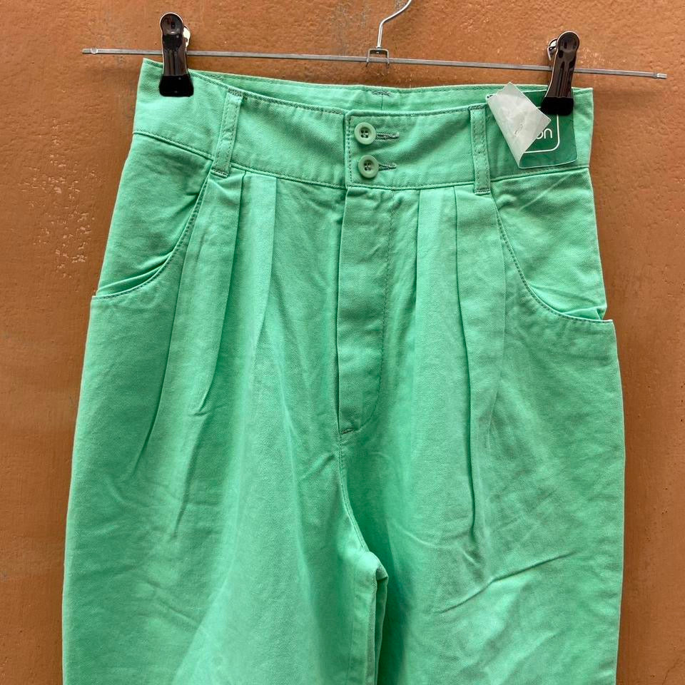 Pantalone Benetton vintage xs menta