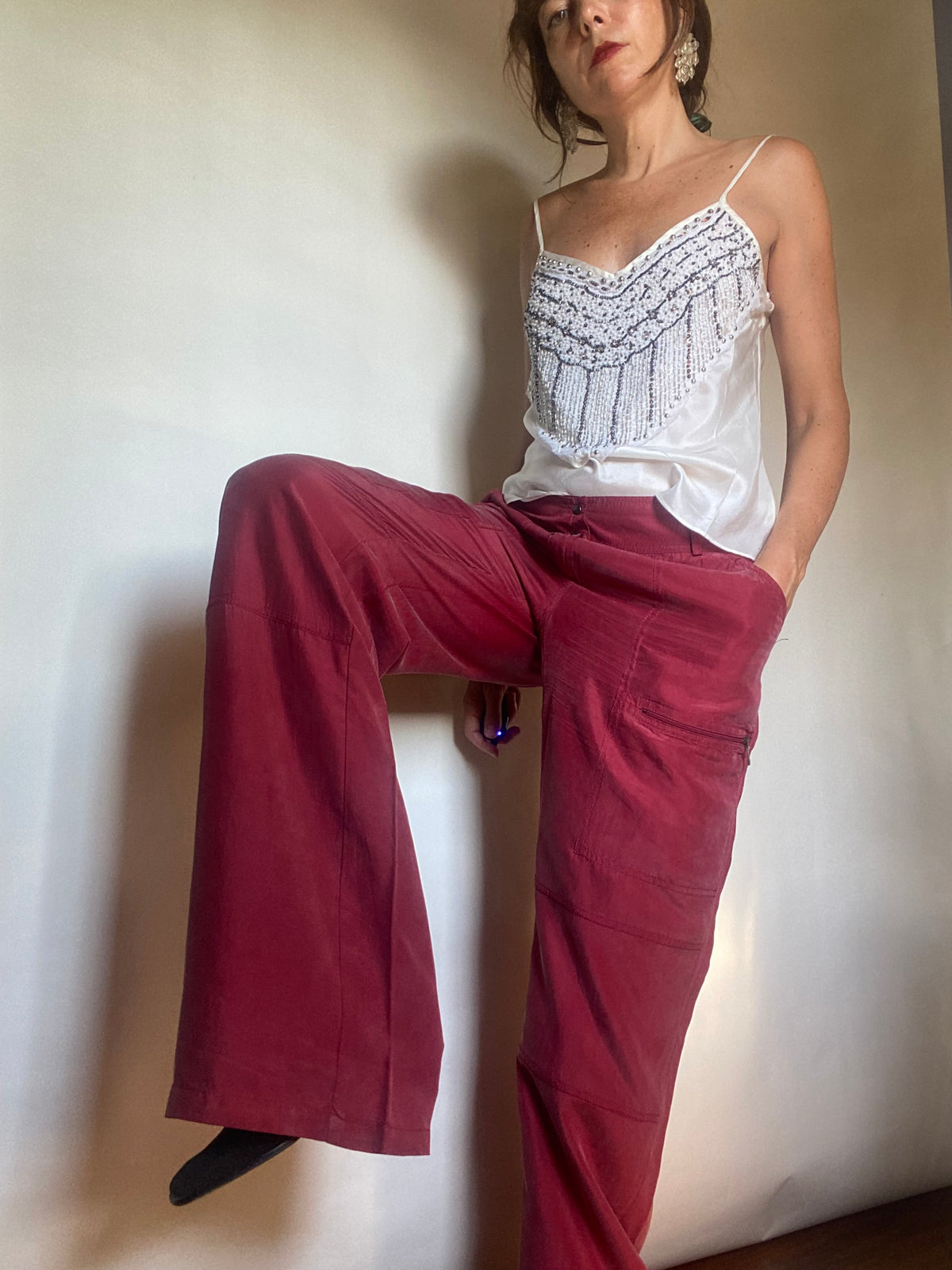 Motivi pantalone seta