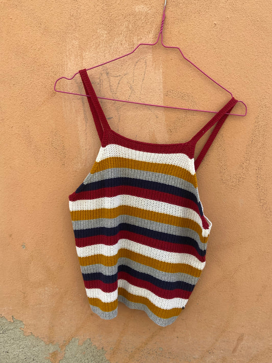 Top rigato maglia