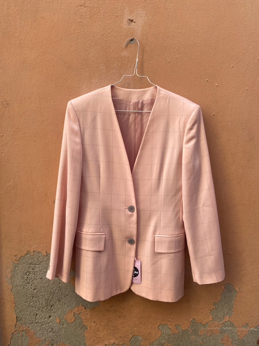 Blazer quadri rosa