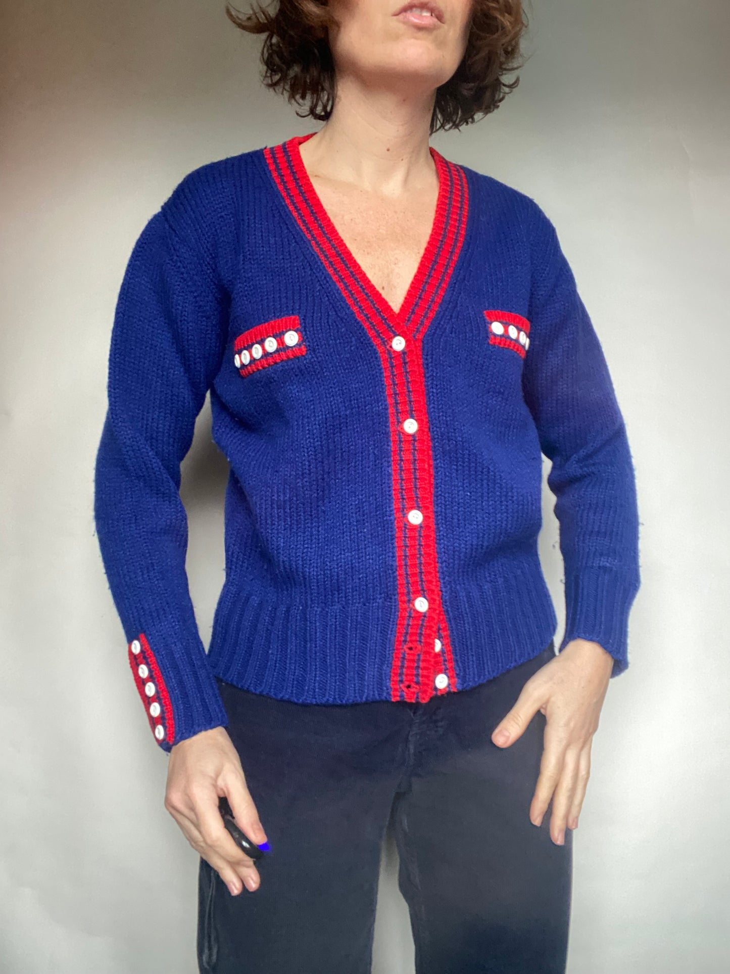 Cardigan marinaretto vintage