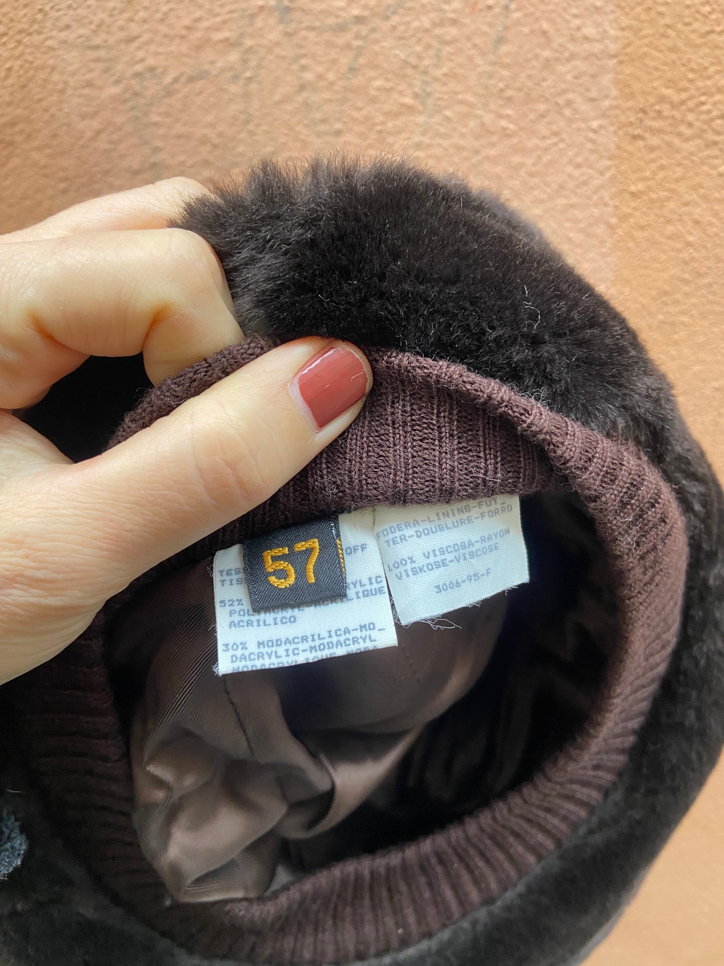 Cappello ecopelliccia 70s