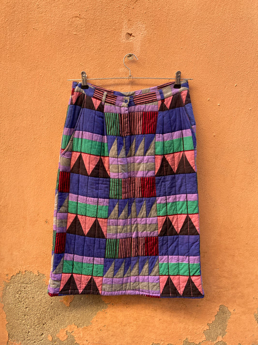 Gonna midi patchwork quilted