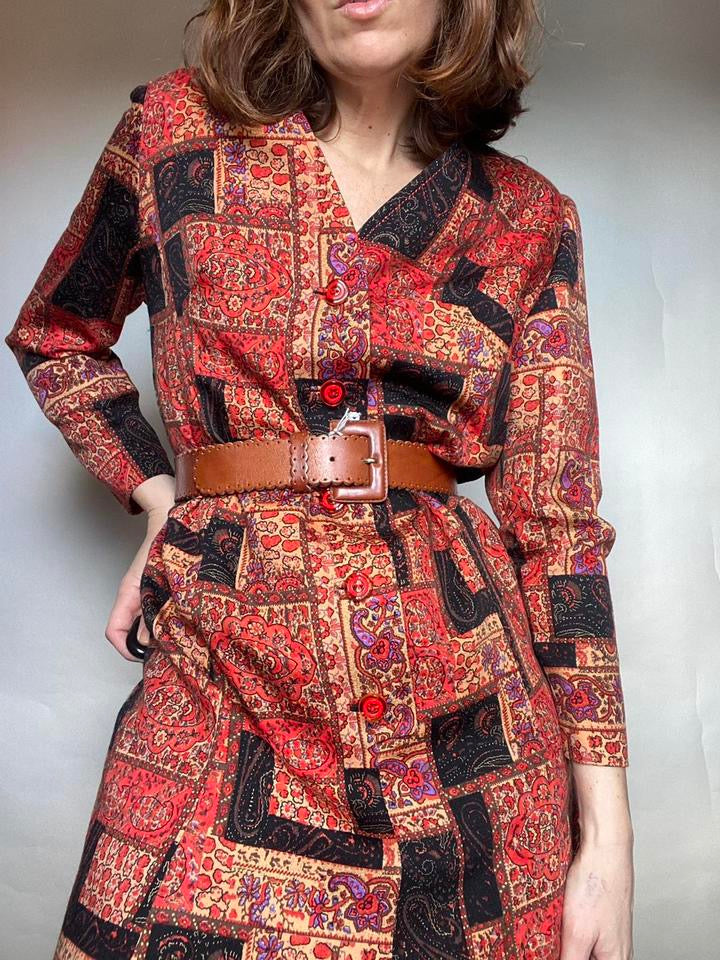 Abito patchwork anni 70