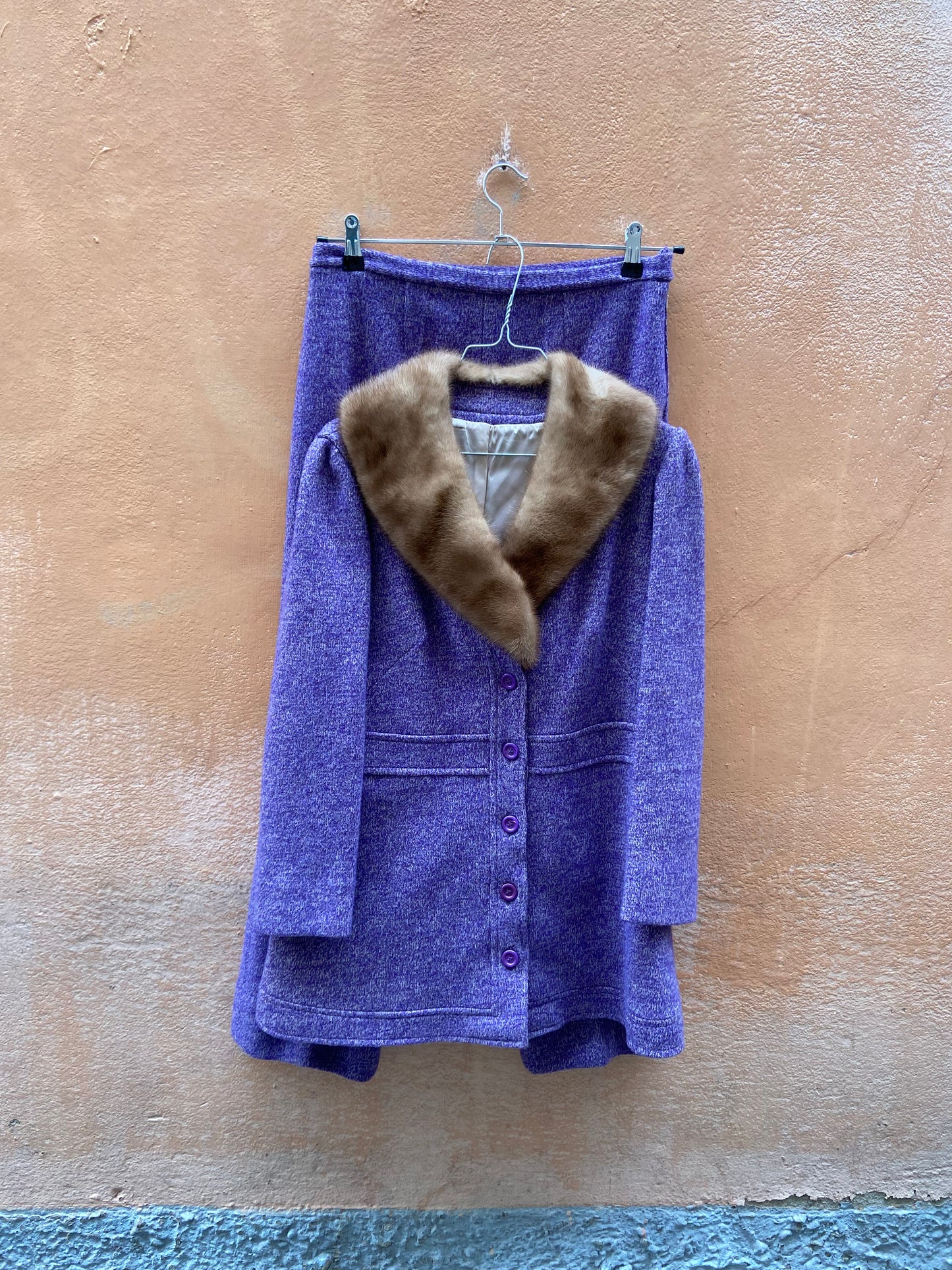 Completo elegante mélange violetto