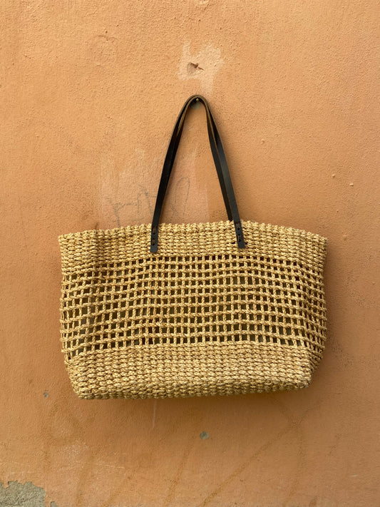 Borsa spiaggia paglia media