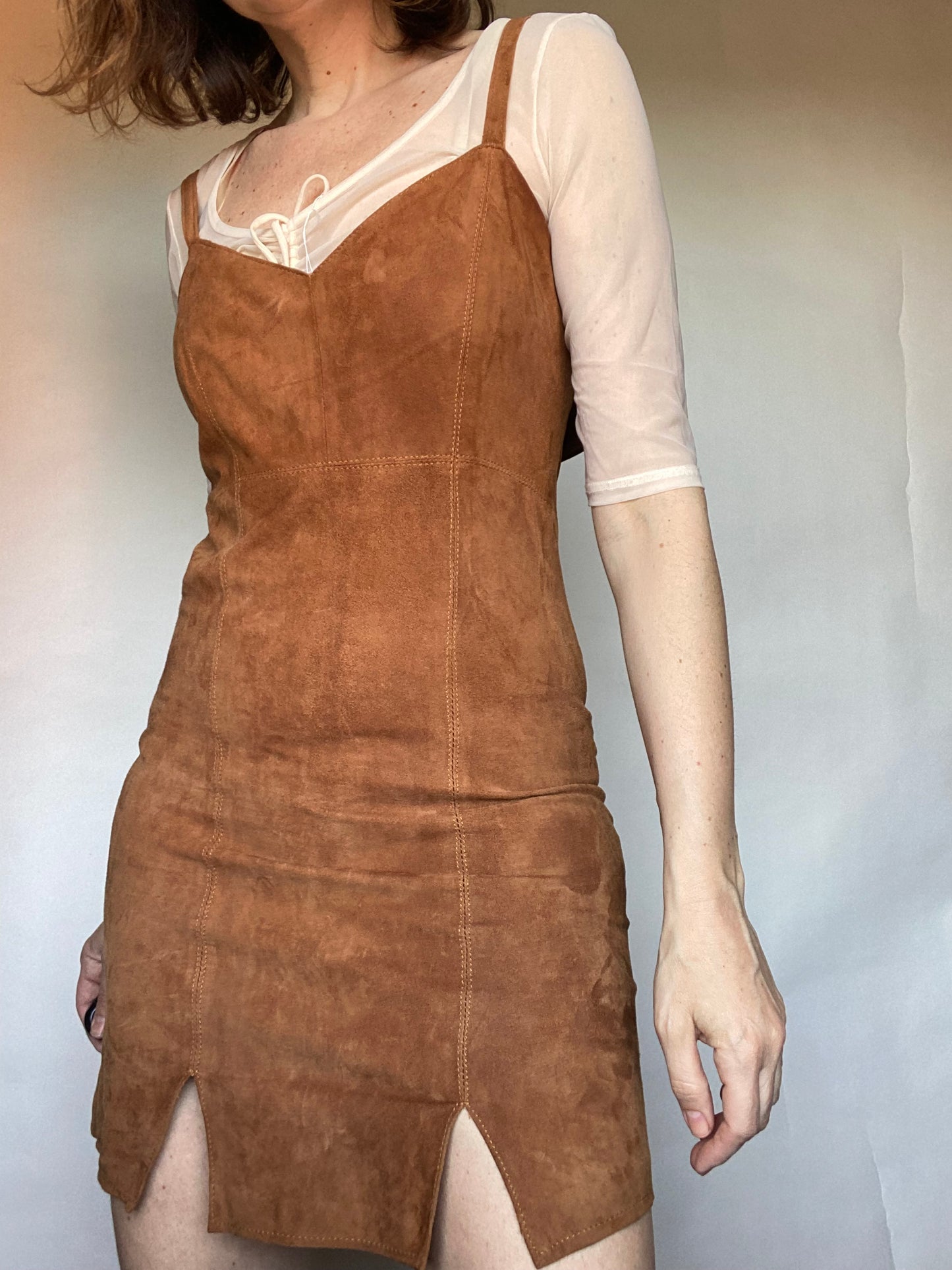 Mini dress scamosciato