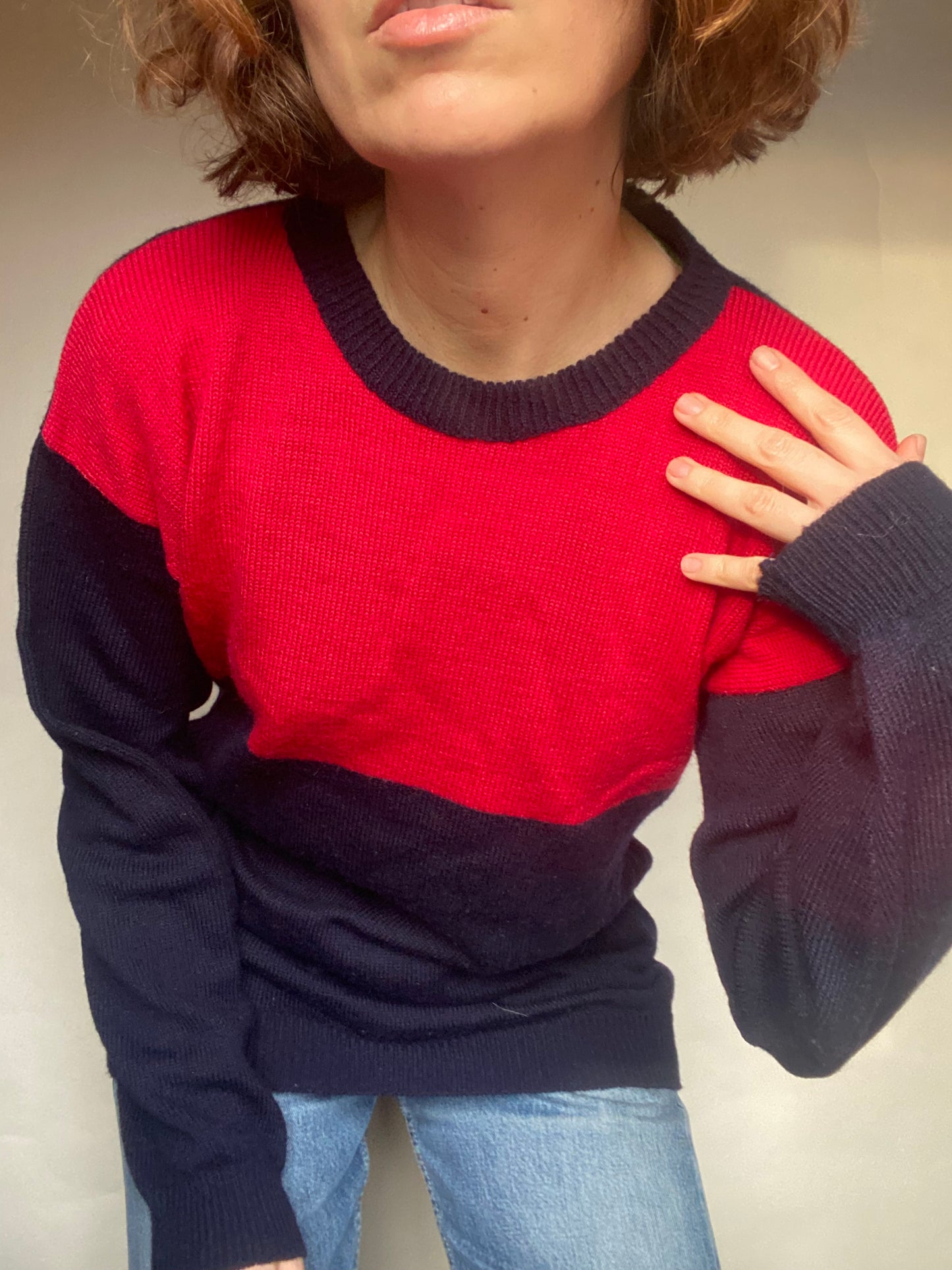 Maglioncino rosso blu