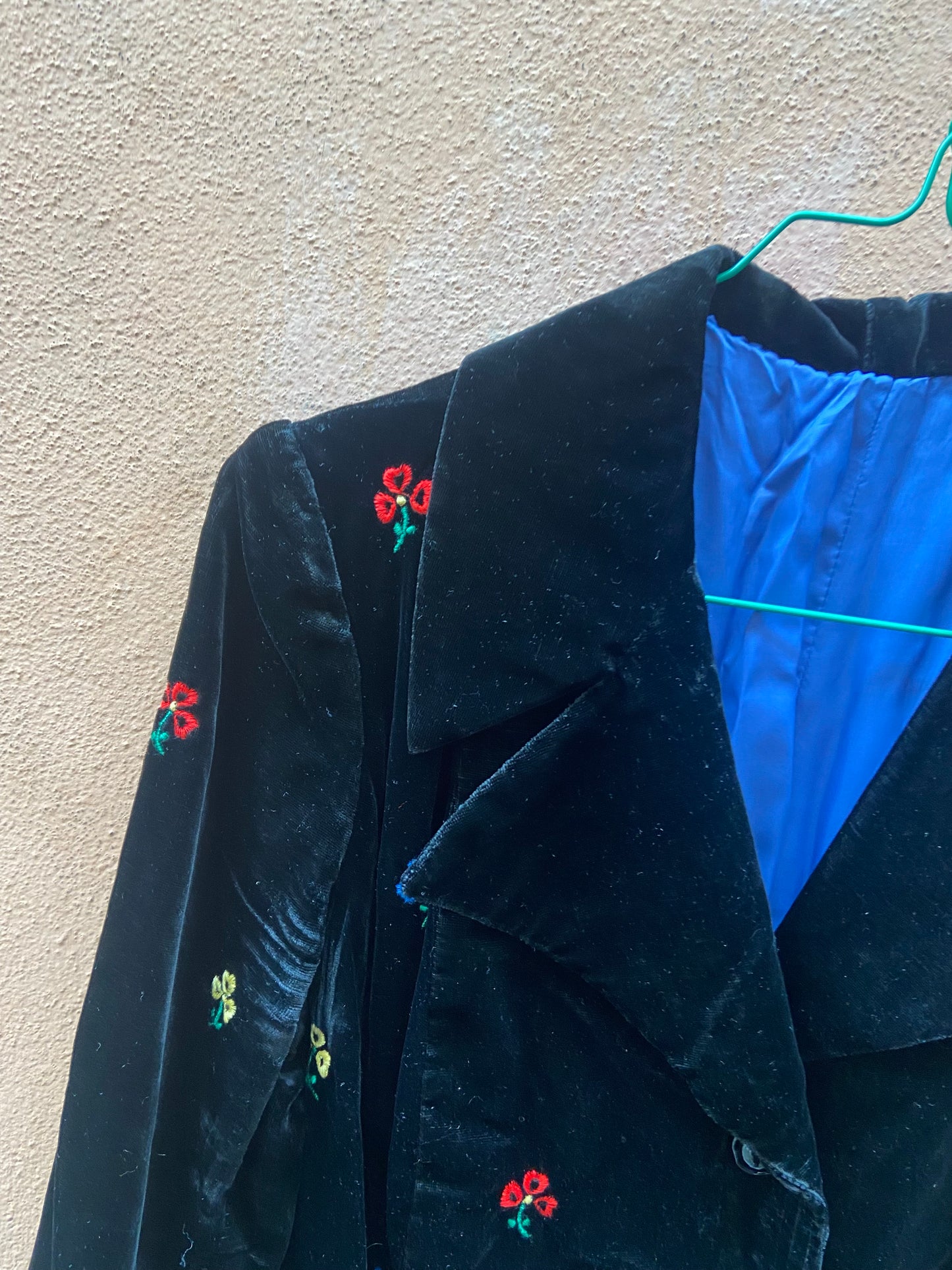 Blazer velluto ricamato