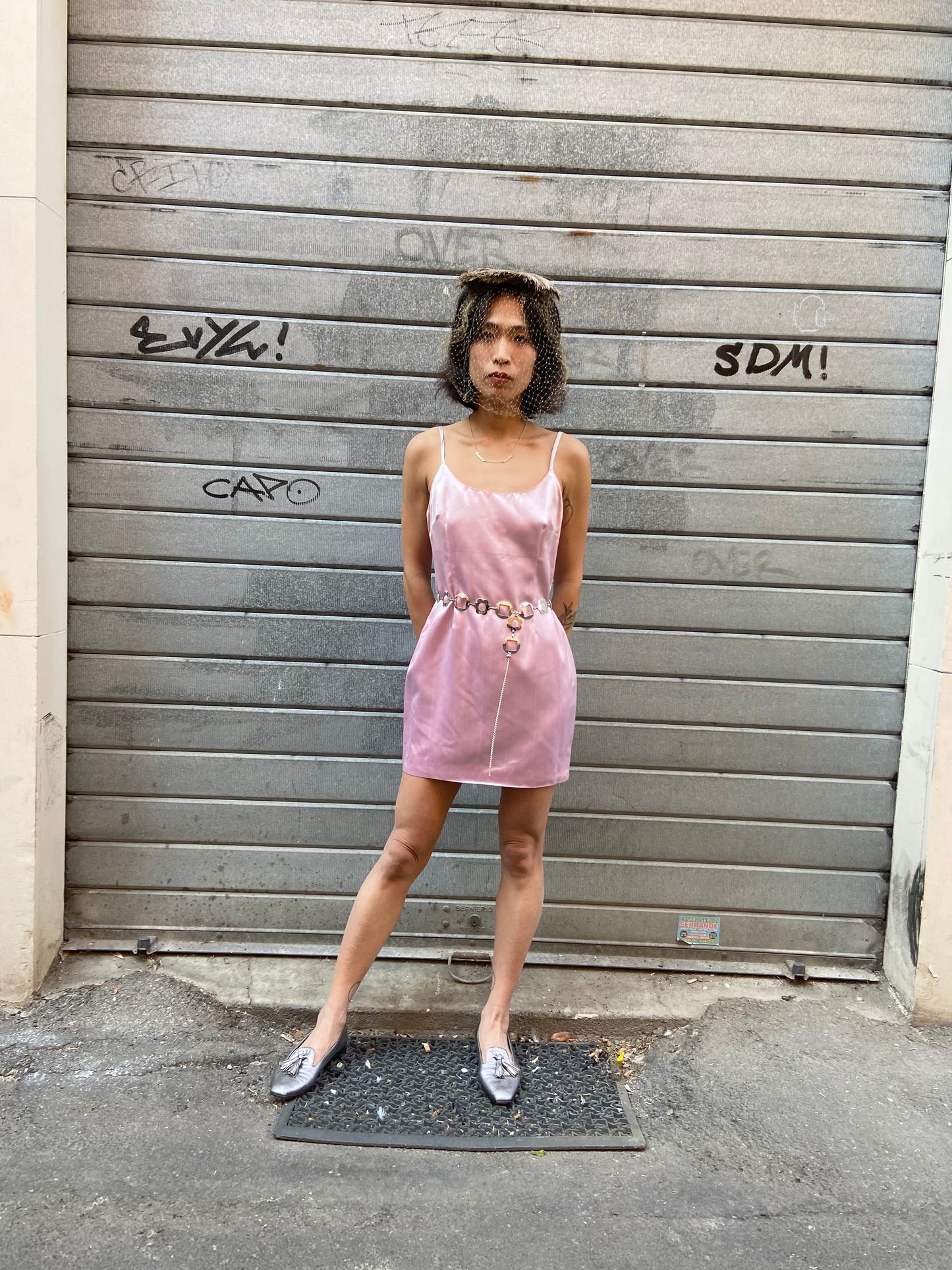 Mini dress raso