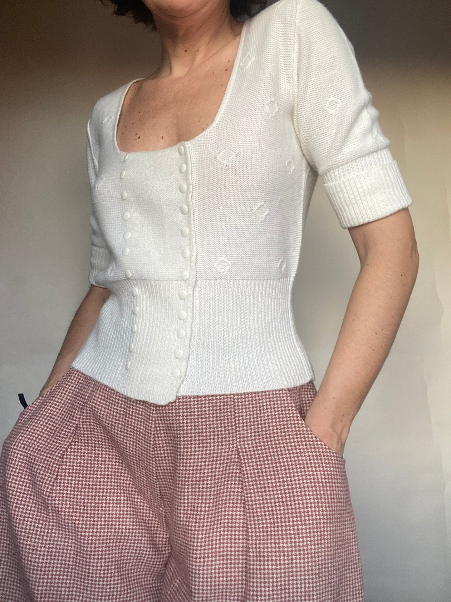 Top morbido bottoncini