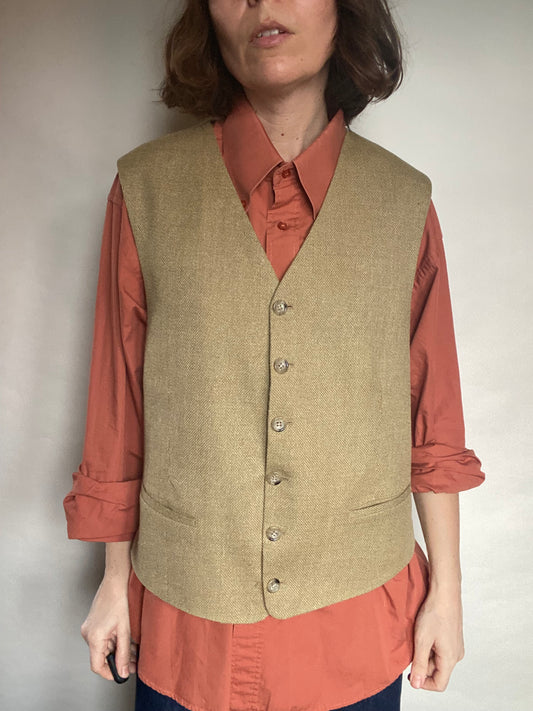 Gilet, cammello pura lana