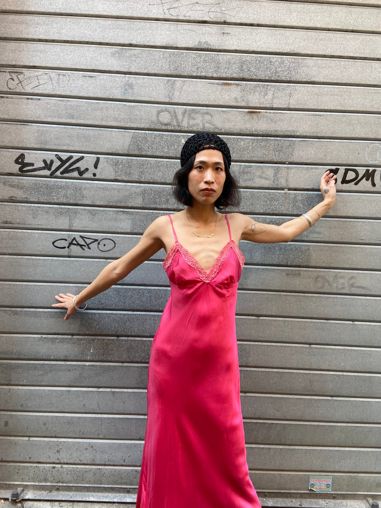 Slip dress Twinset fuxia