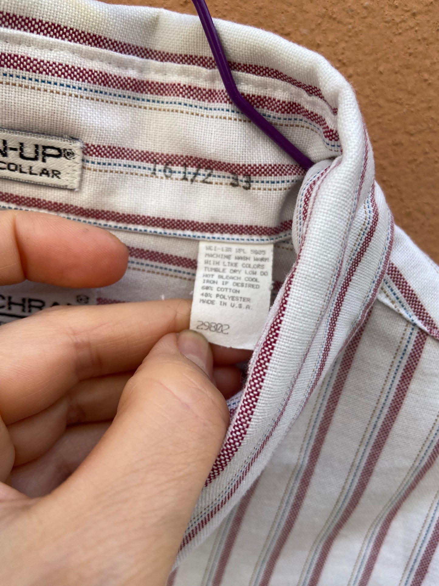 Camicia righe rossiccio