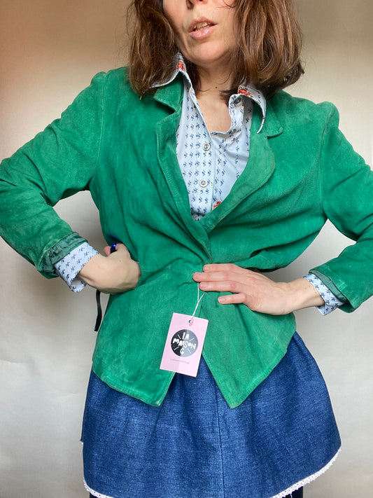Giacchino scamosciato verde Sandro