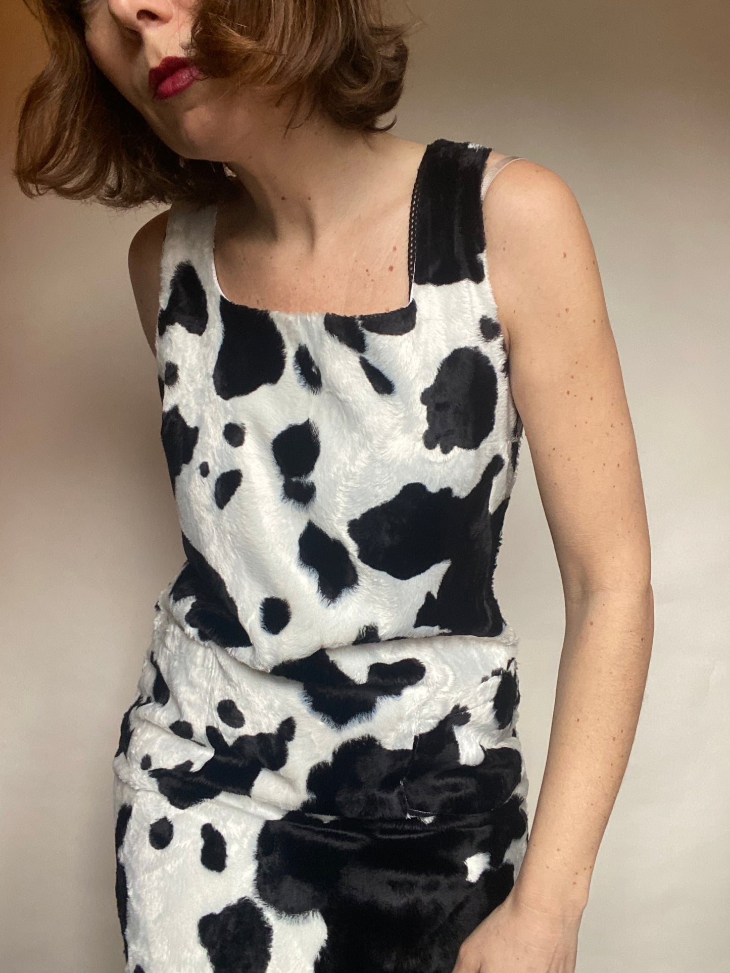 Mini dress maculato Sisley vintage