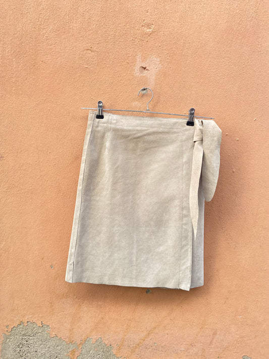 Wrap skirt scamosciata