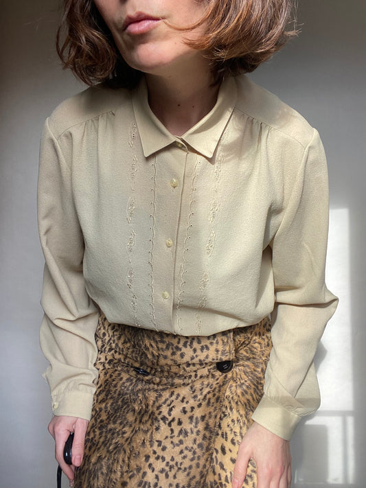 Camicia beige, burro