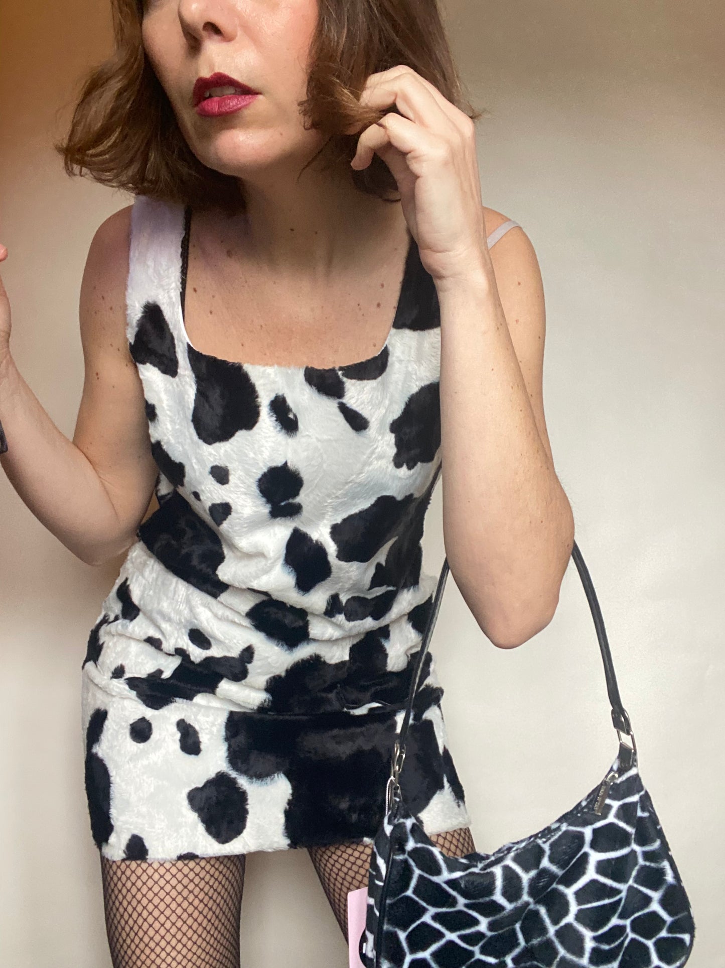 Mini dress maculato Sisley vintage