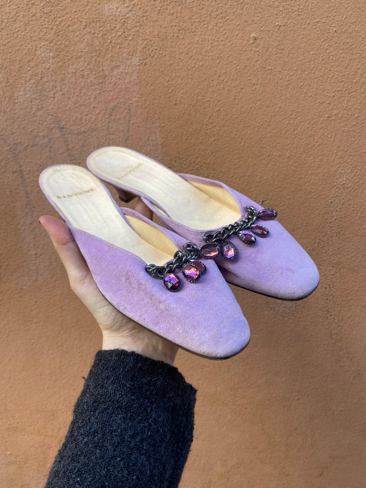 Mules lilla vintage