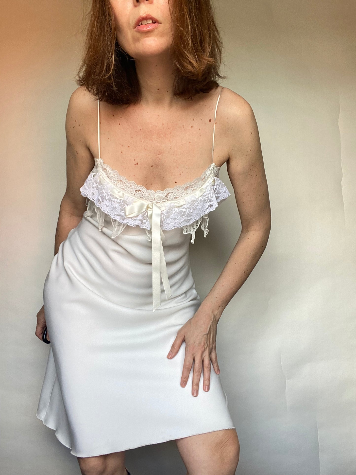 Twinset slip dress bianco