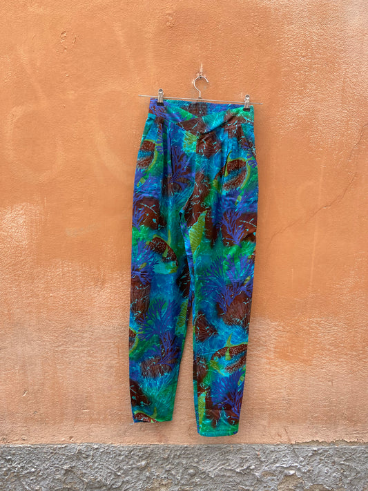 Pantalone floreale anni 80