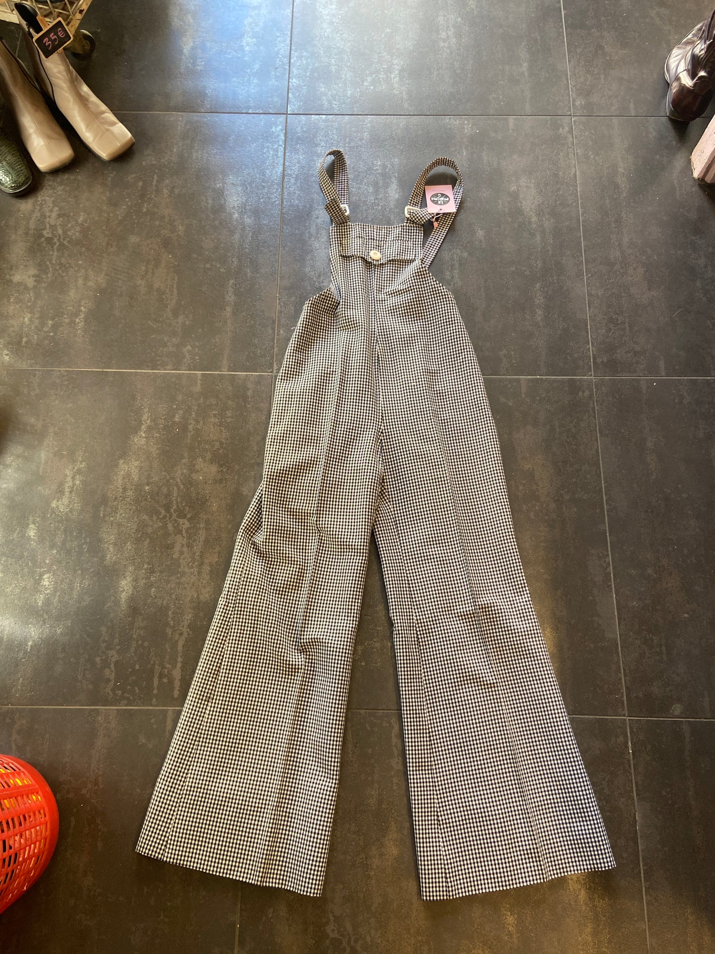 Tuta salopette Vichy 70s