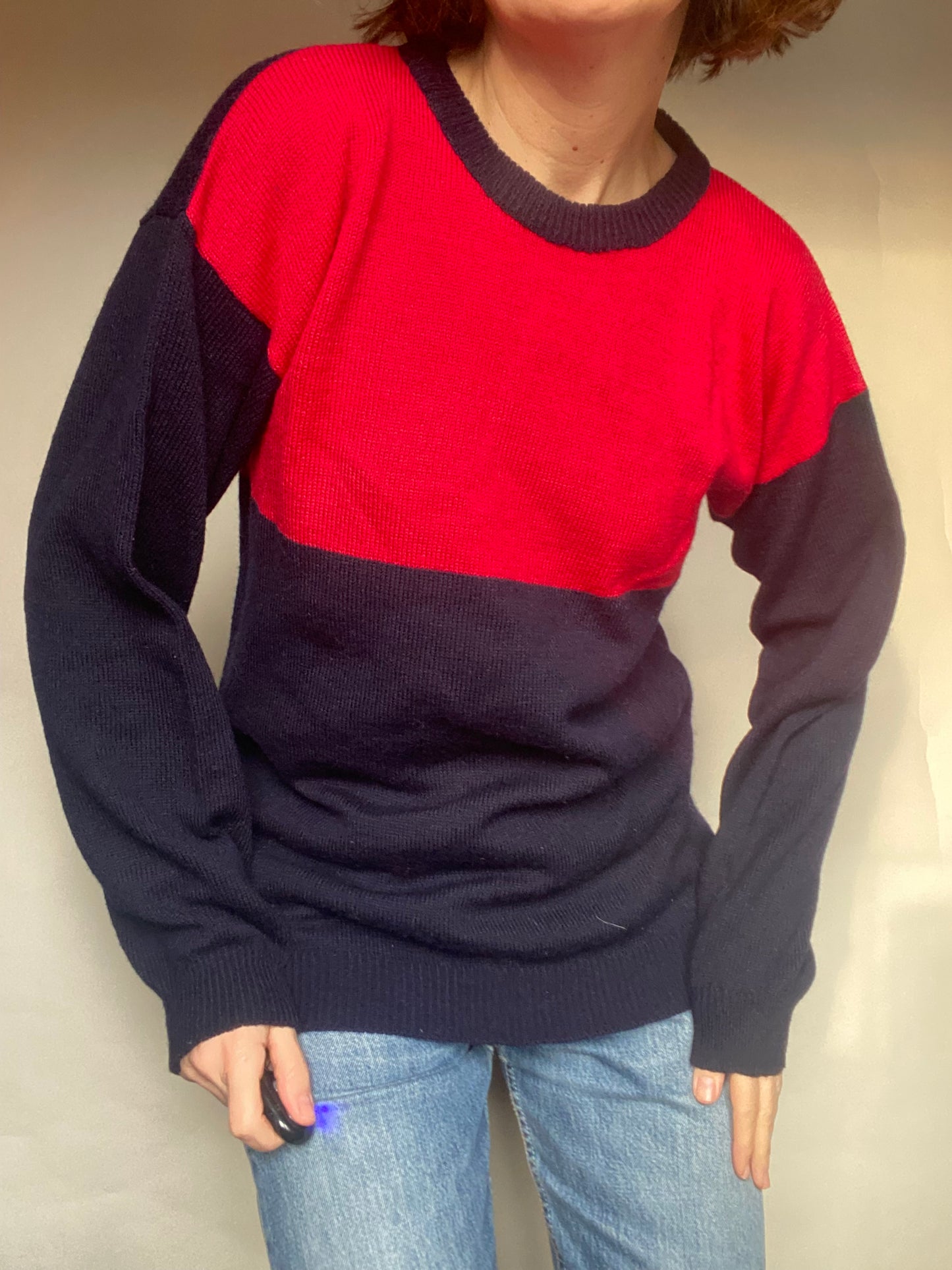 Maglioncino rosso blu