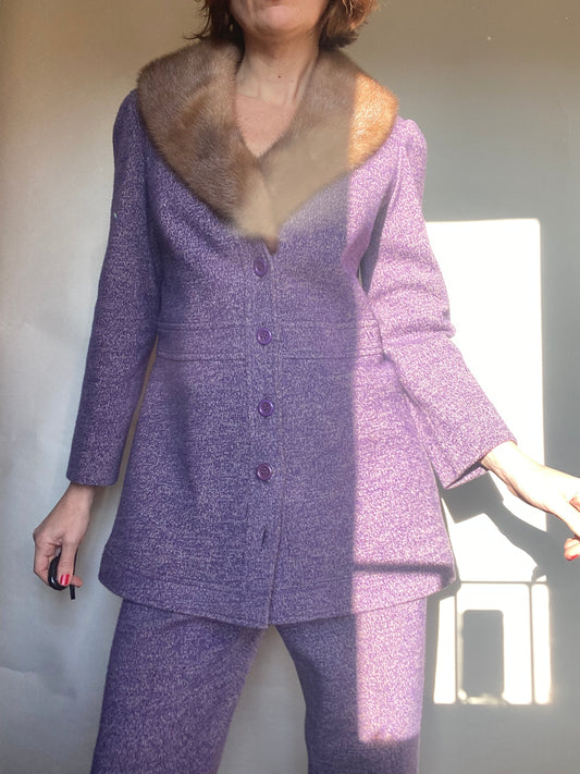 Completo elegante mélange violetto