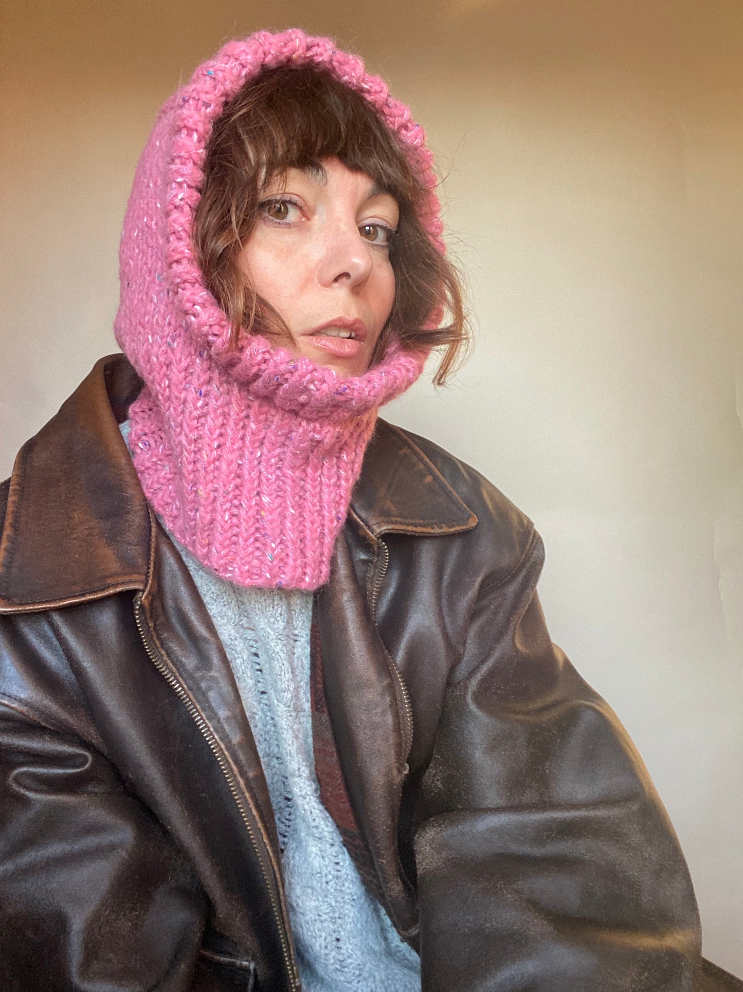 Balaclava rosa confetto mélange