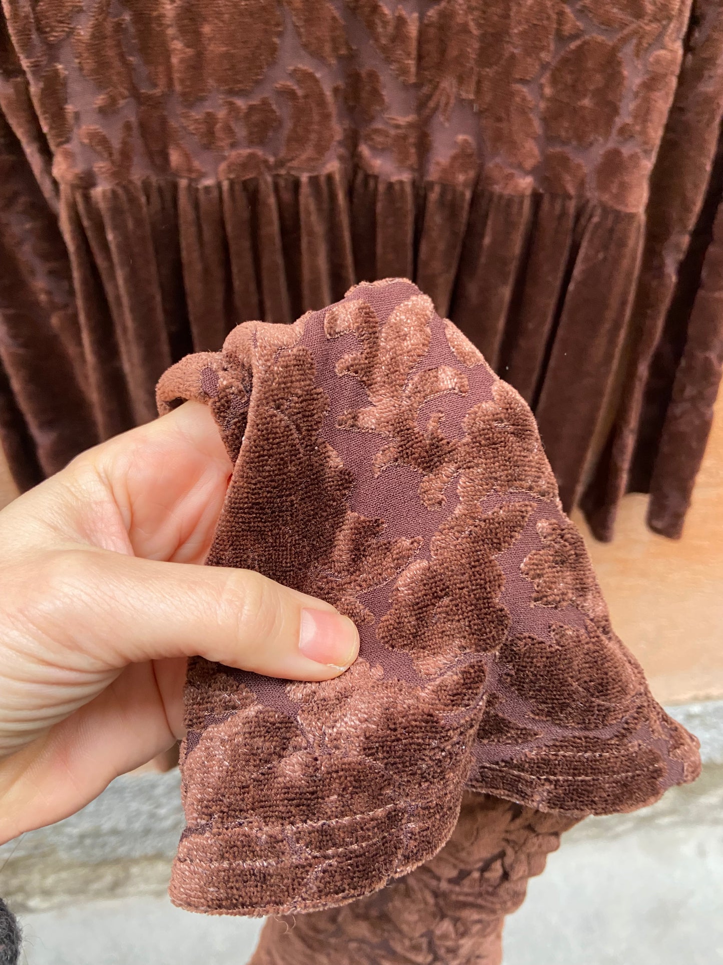 Abito grunge ciniglia