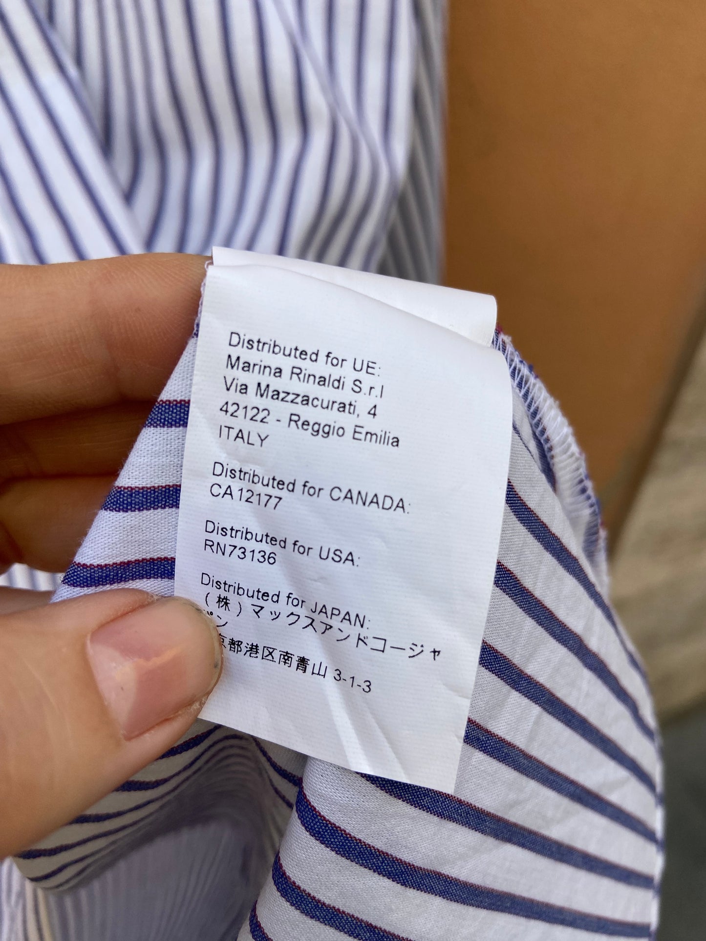 Camicia righe blu rosso