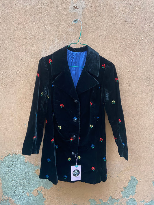 Blazer velluto ricamato