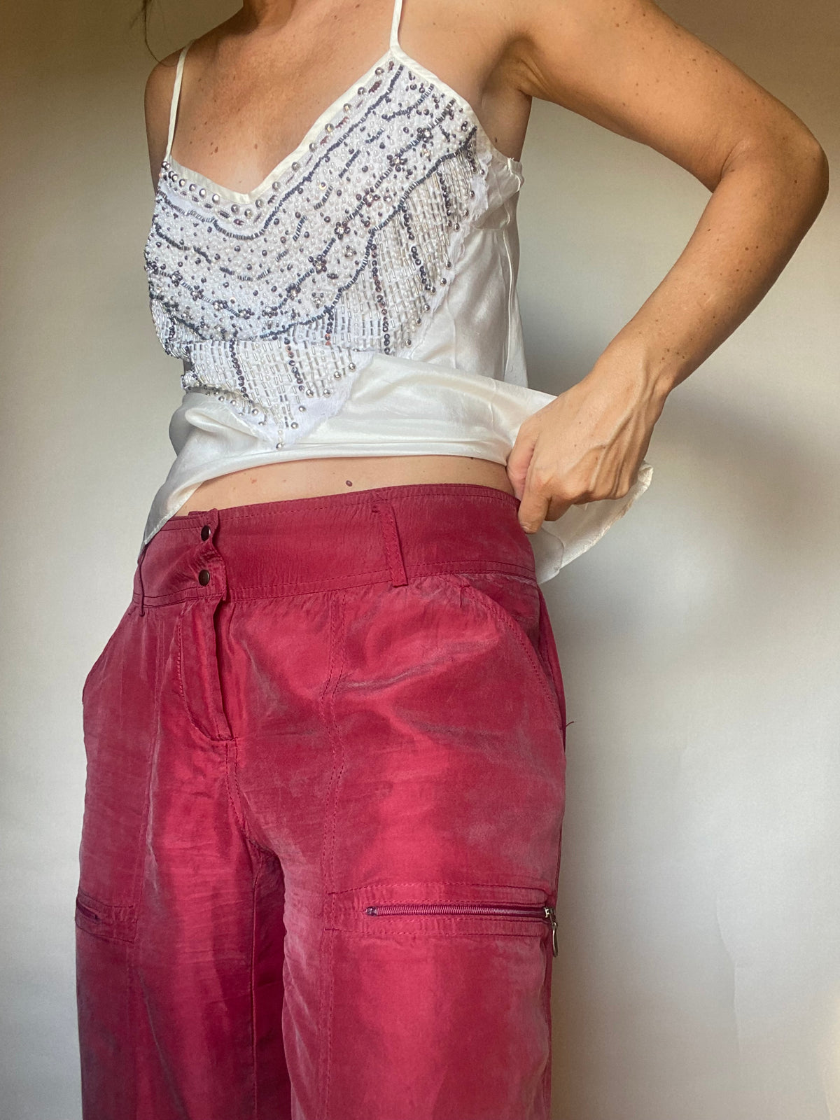 Motivi pantalone seta