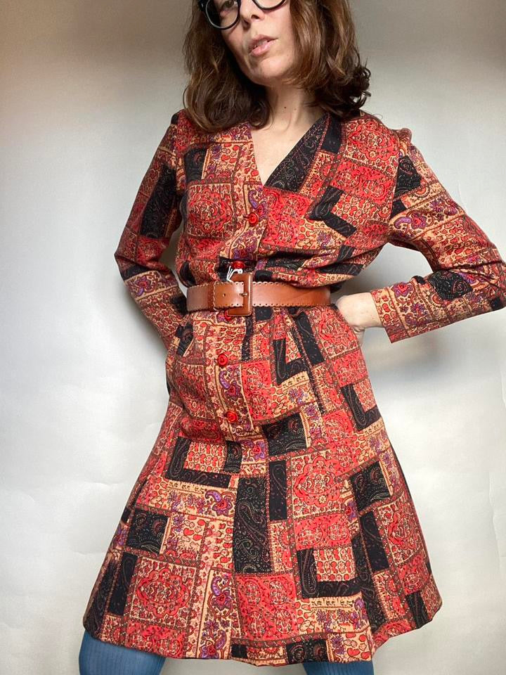Abito patchwork anni 70