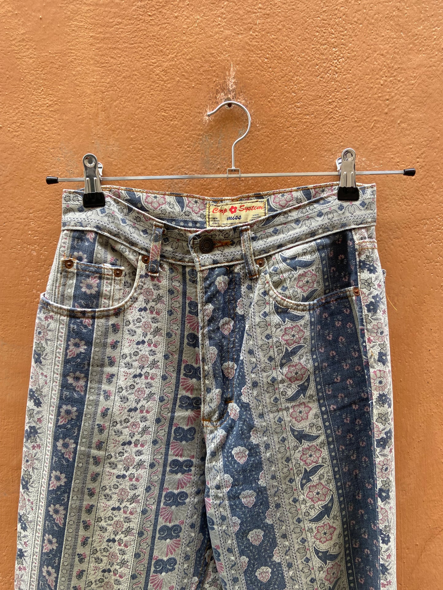Jeans fantasia floreale anni 90