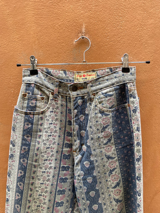 Jeans fantasia floreale anni 90