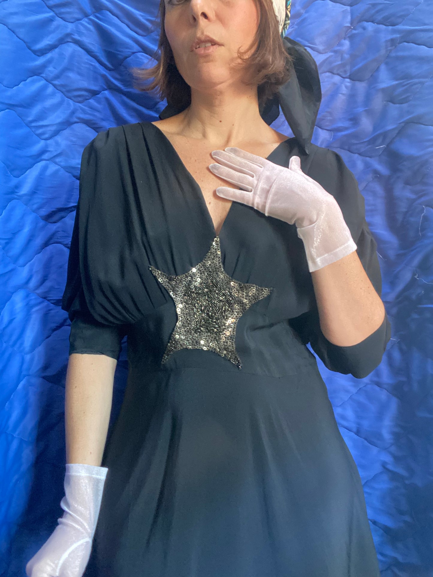 Guanti vintage trasparenti