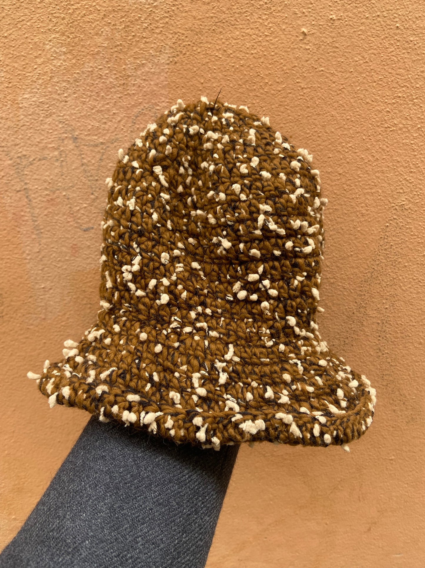 Cappello buclé, misto, lana, morbido