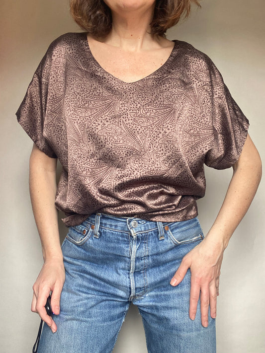 Blusa sartoriale in seta