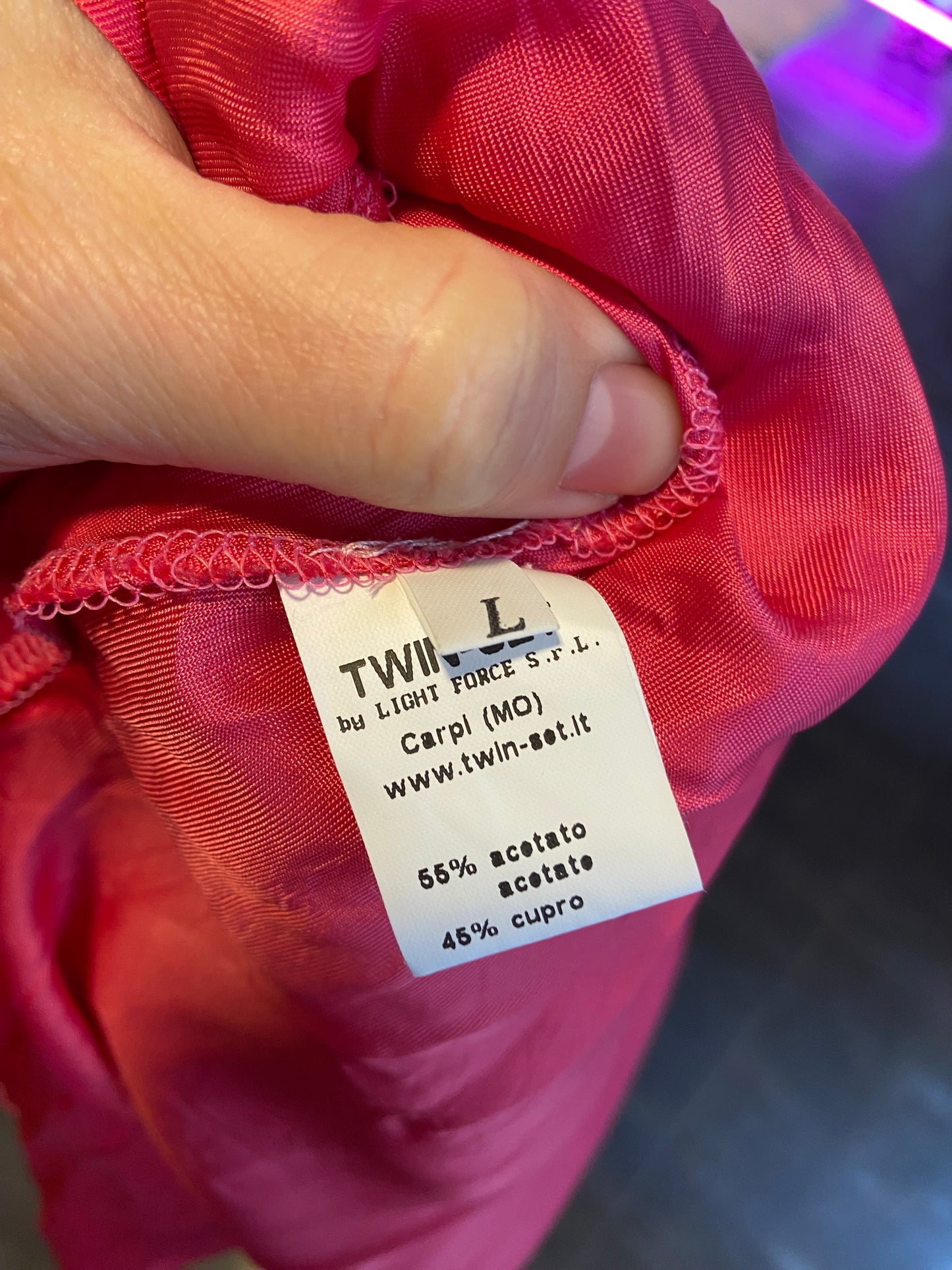 Slip dress Twinset fuxia
