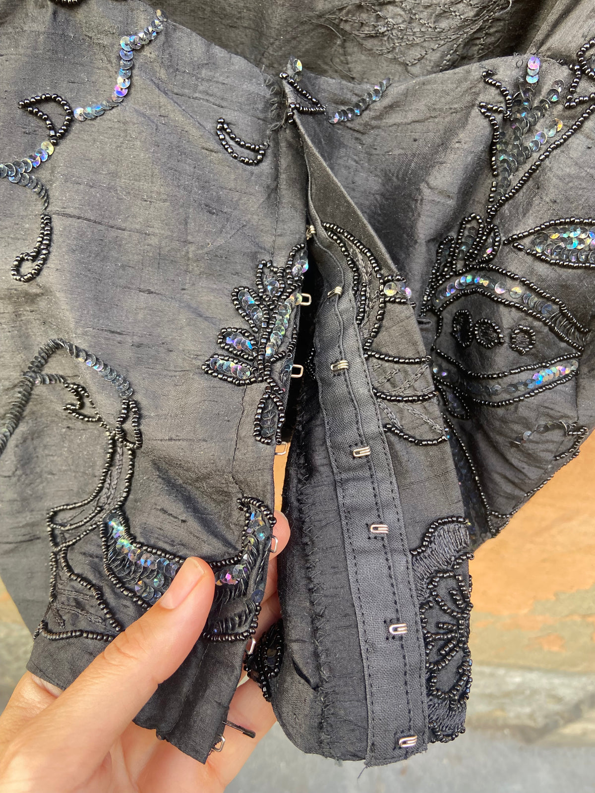 Twinset sartoriale con pailettes