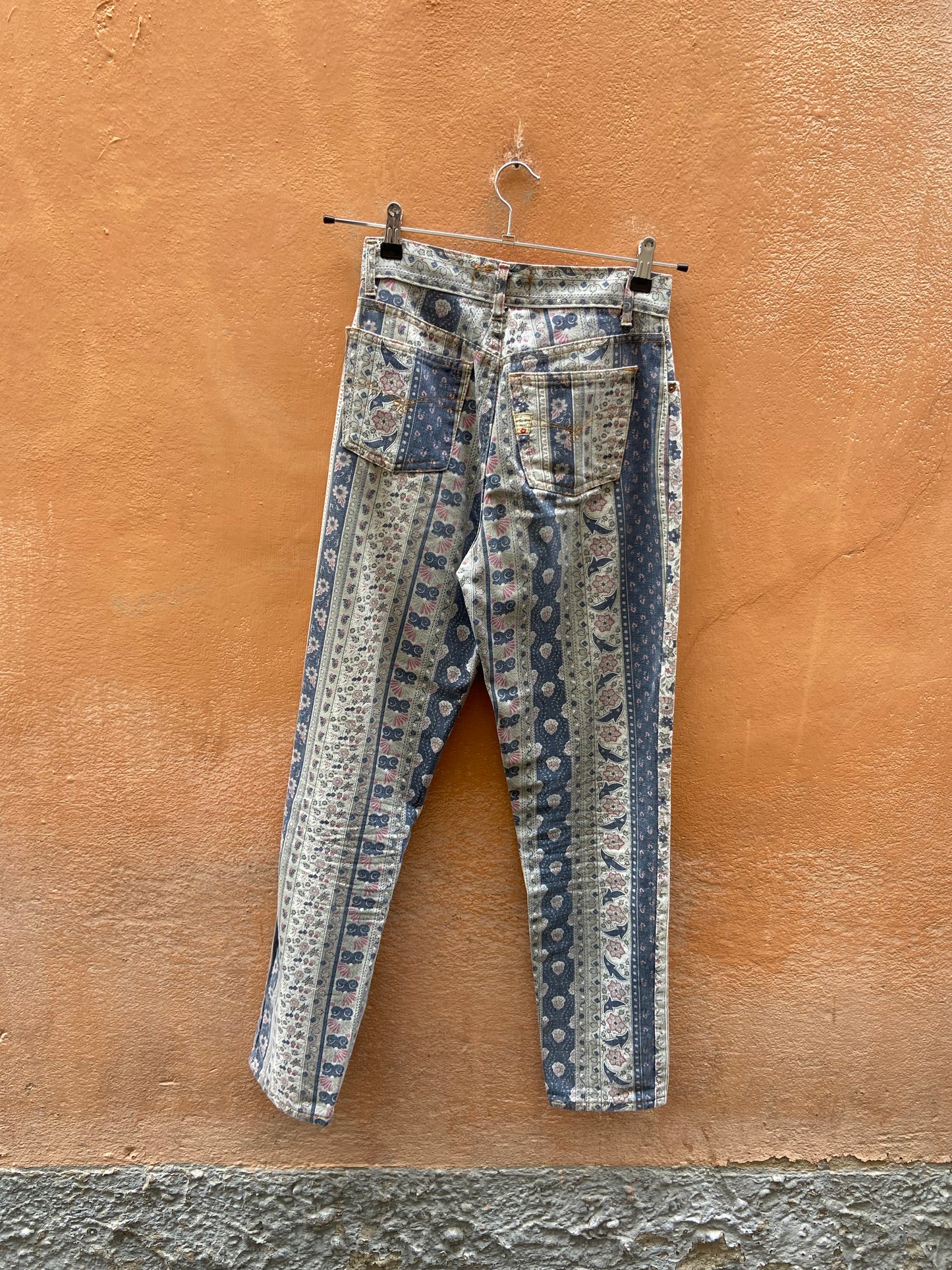 Jeans fantasia floreale anni 90