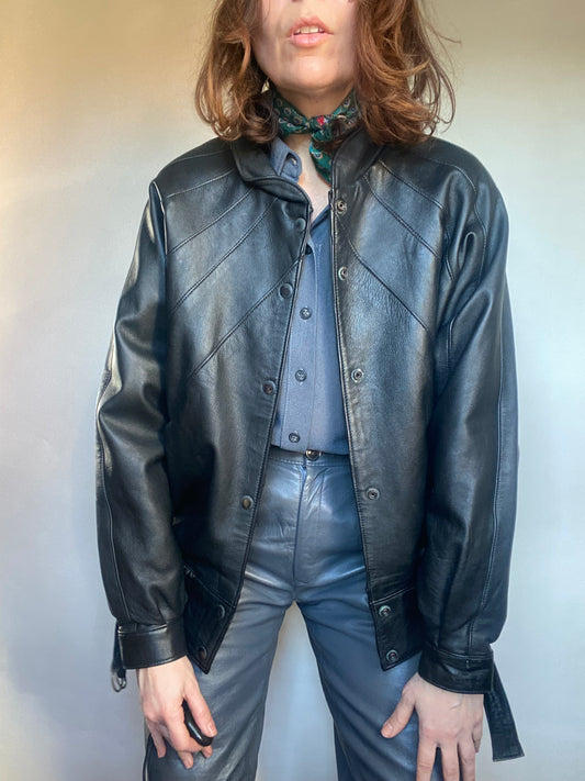 Giacca pelle 80s