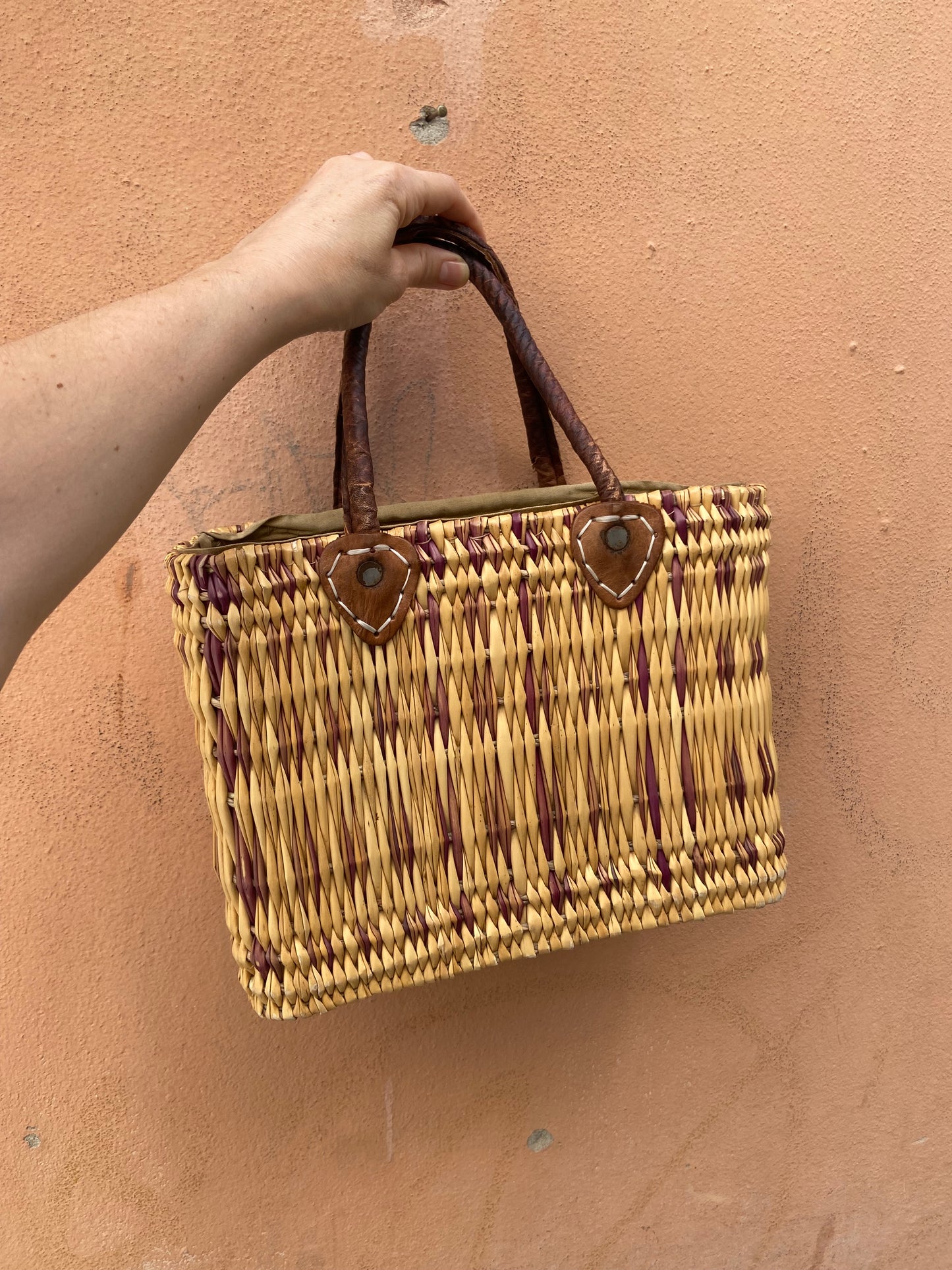 Bauletto paglia vintage