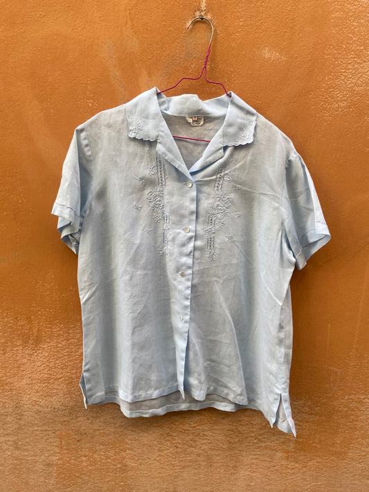 Camicia puro lino azzurra