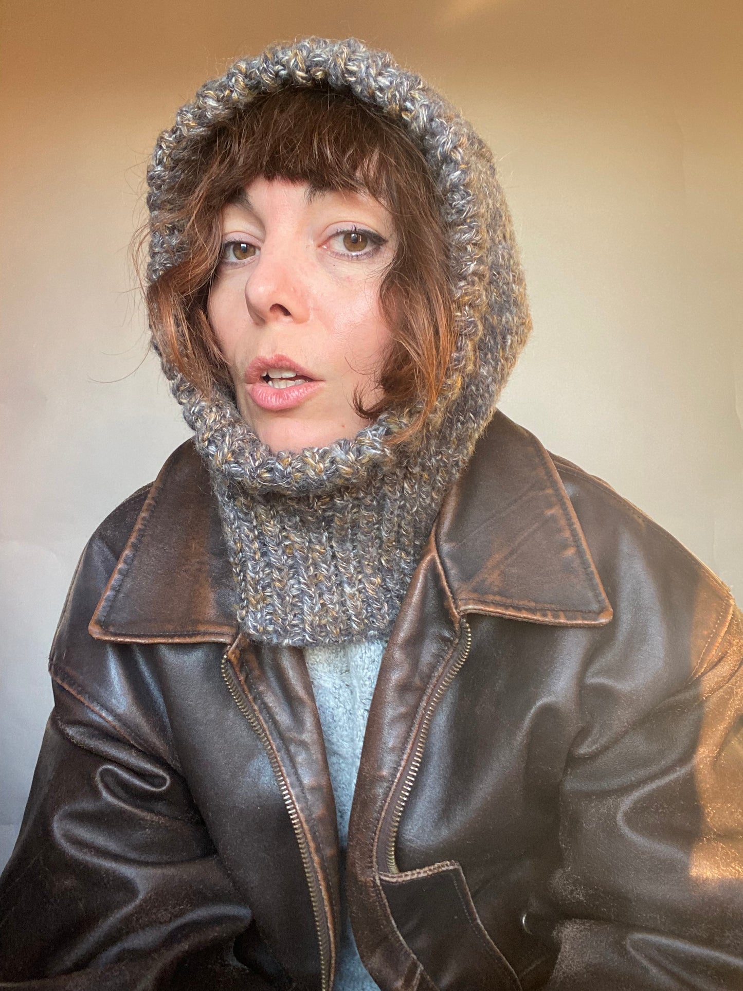 Balaclava mélange grigio