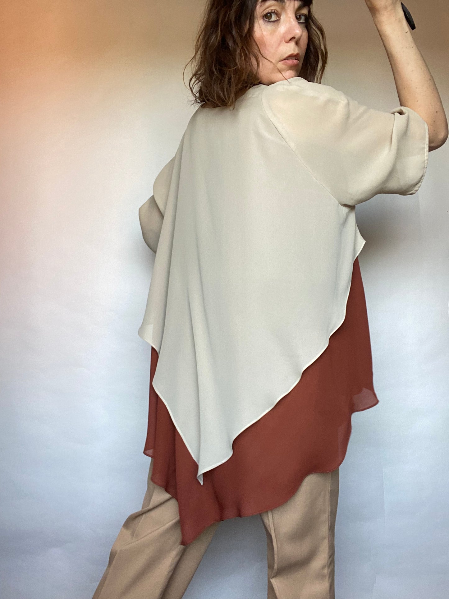 Blusa bicolore